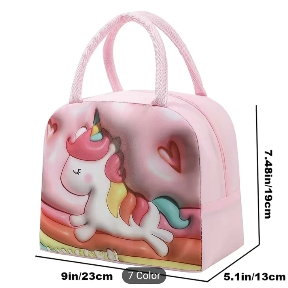 New 3D Pattern Cartoon Insulated Bento Lunch Bag, T1MIS